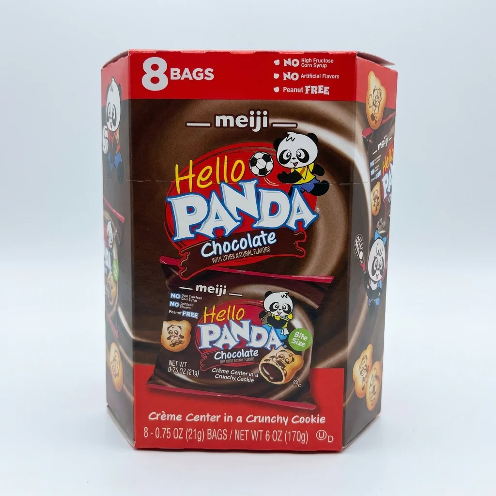 Meiji Hello Panda Chocolate 6 oz - Crunchy Cookies with Crème Filling
