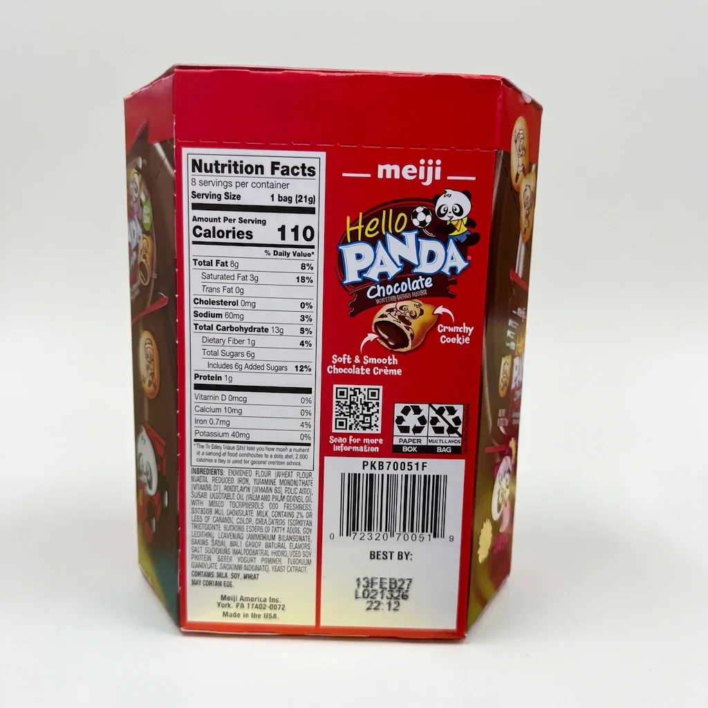 Meiji Hello Panda Chocolate 6 oz - Crunchy Cookies with Crème Filling - Image 2