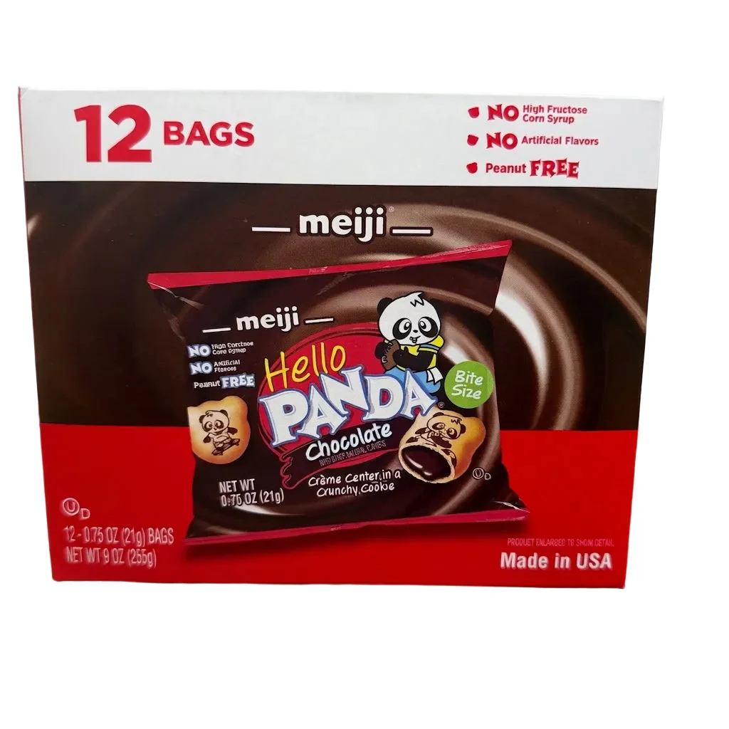 Meiji Hello Panda Chocolate 9 oz (12 Bags) - Bite Size Cookies