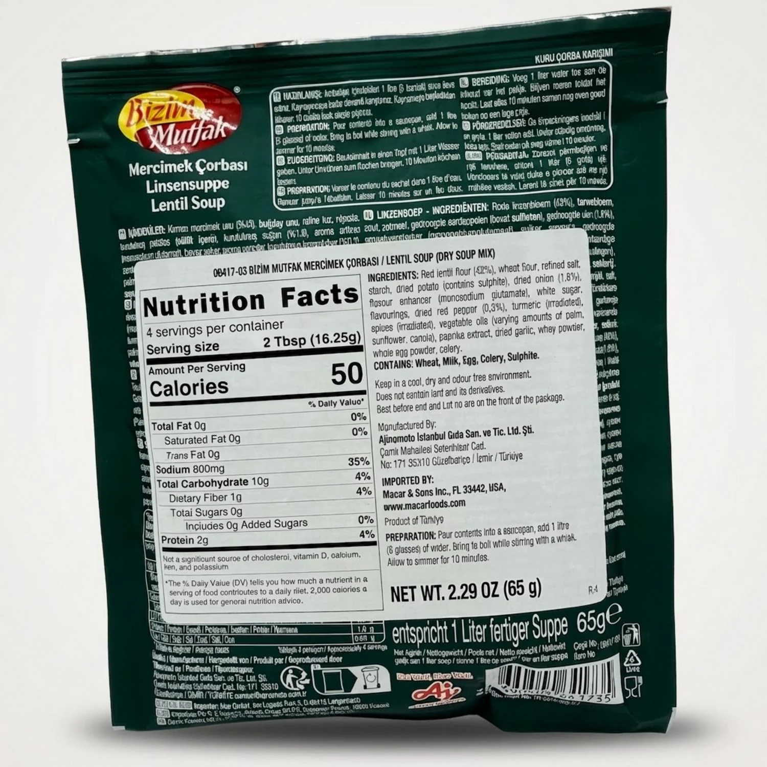Mercimek Çorbası / Lentil Soup (50g) - Image 2