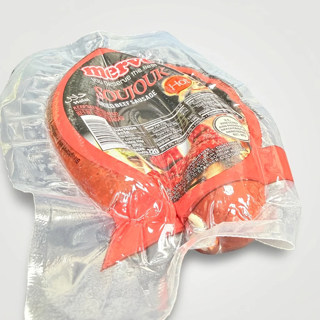 Merve Soujouk Hot 220g - Premium Dried Beef Sausage - Image 2