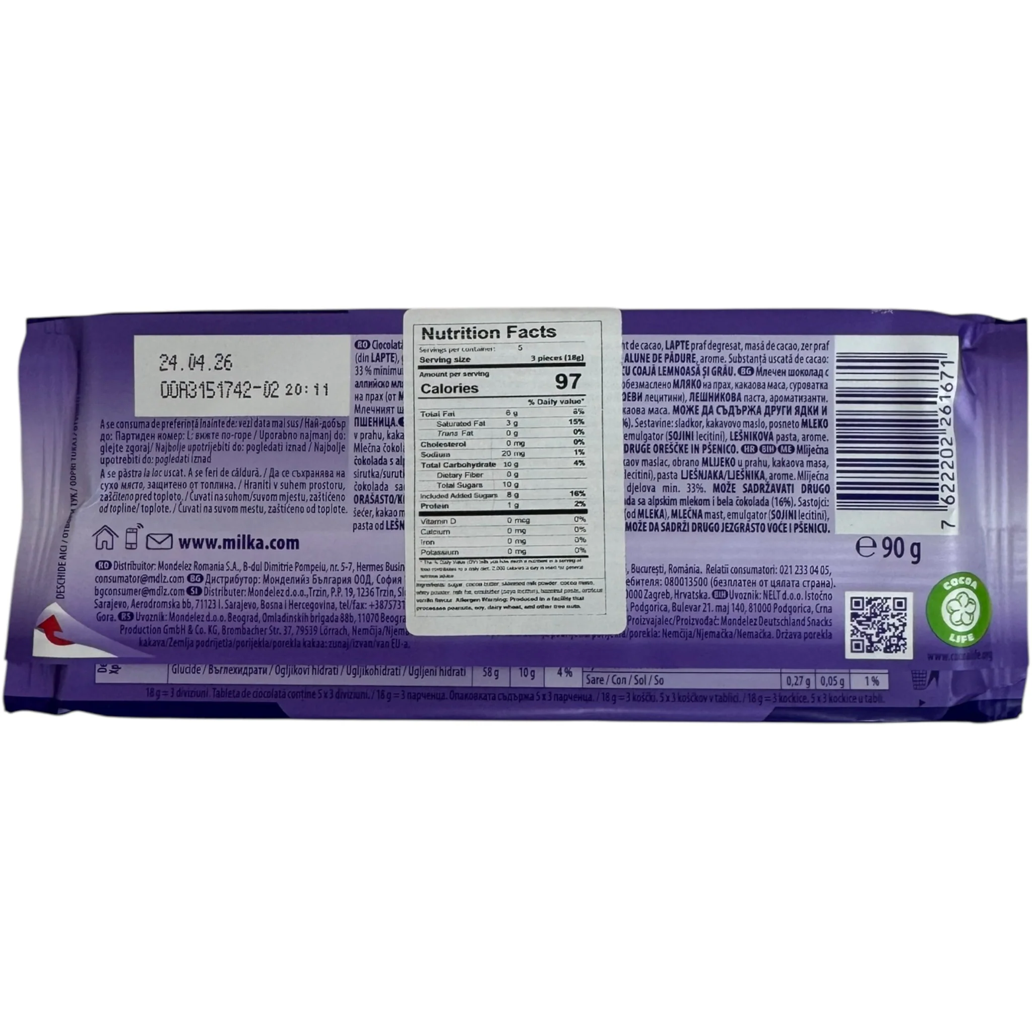 Milka Happy Cow Spot Milk Chocolate Bar - Image 2