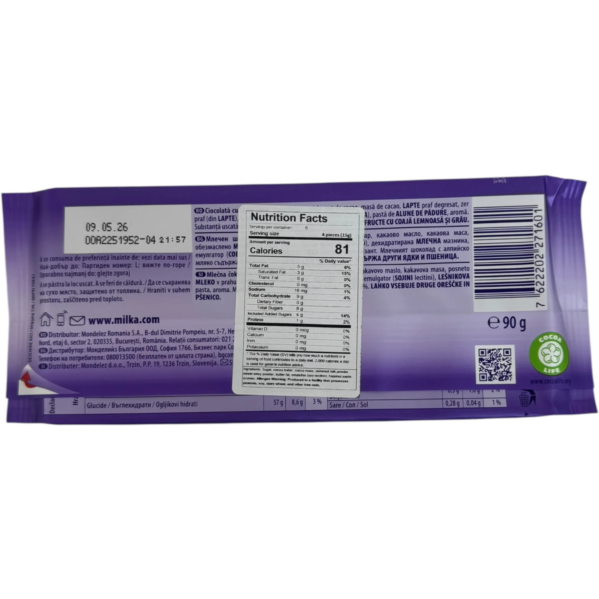 Milka Alpine Milk Chocolate Bar – 90g Creamy Swiss Chocolate - Image 2
