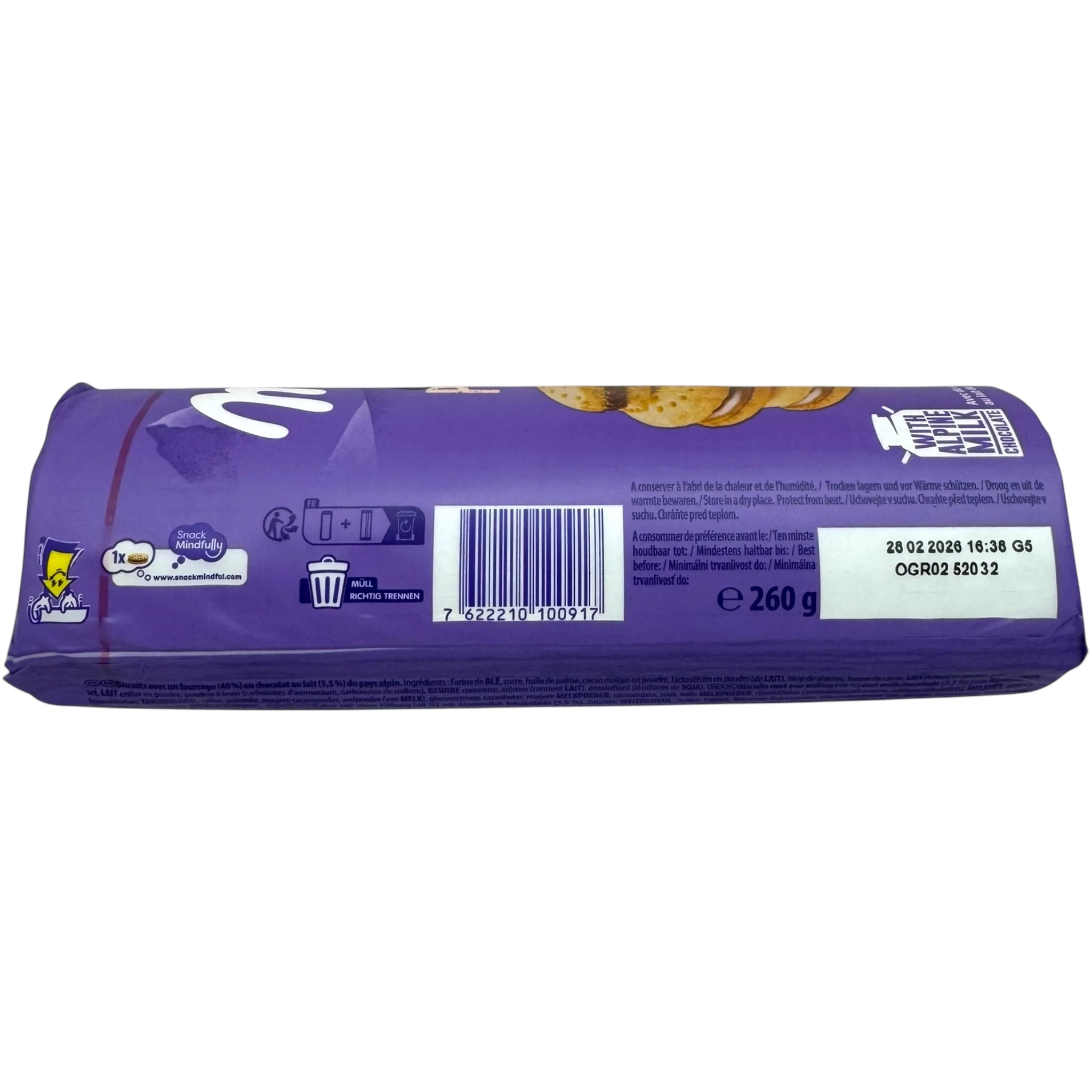 Milka Choco Biscuit Pause – Chocolate Cream Filled Biscuits 260g - Image 2