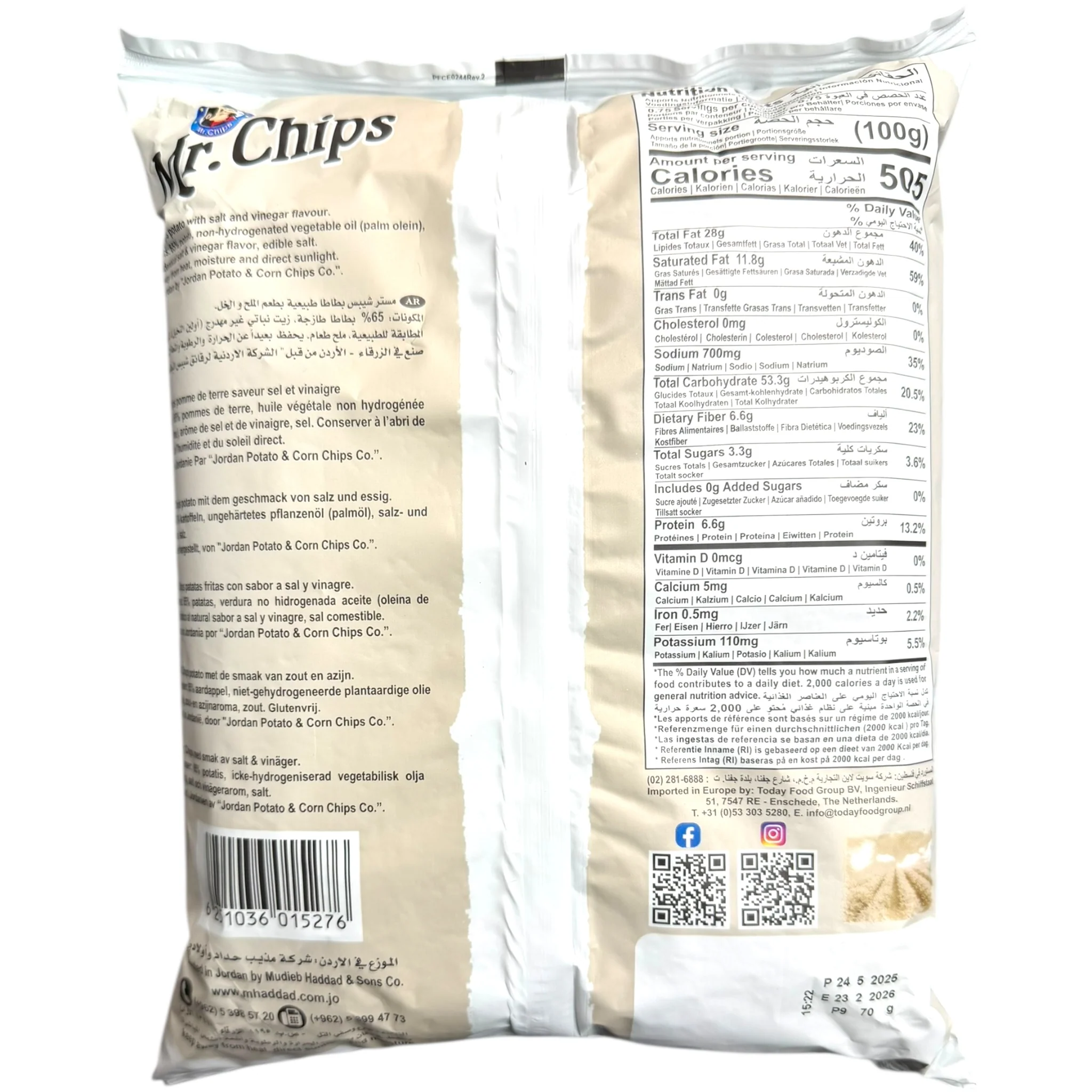 Mr.Chips Salt Vinegar Crisps 70g – Crispy Savory Snack - Image 2