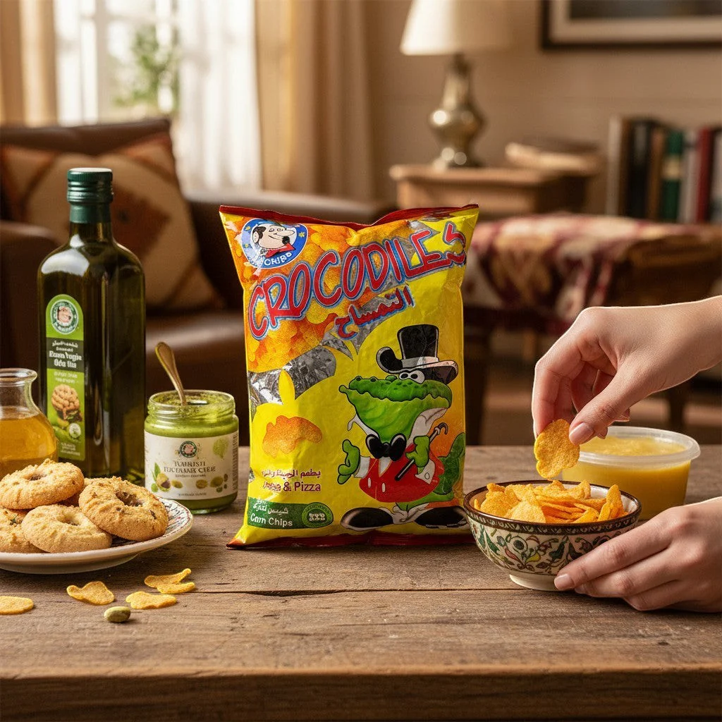 Mr. Chips Crocodile Cheese & Pizza Corn Chips 80g - Halal Snack - Image 4
