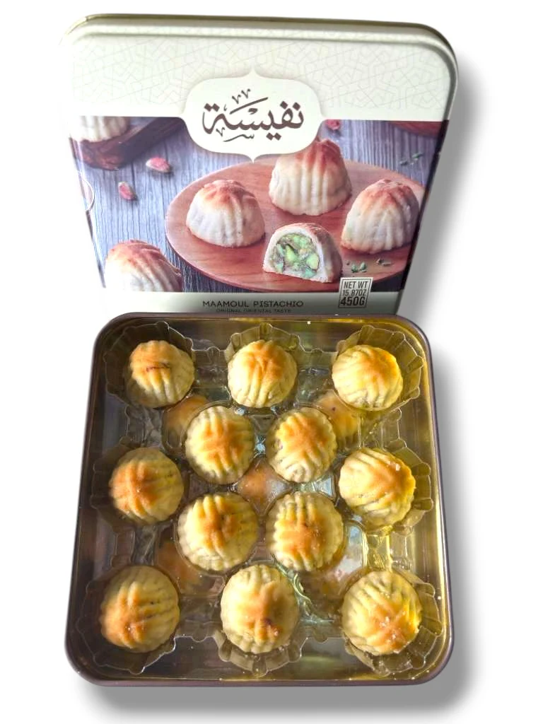 Nafeesah Pistachio Maamoul Cookies – Authentic Middle Eastern Pastry - Image 4