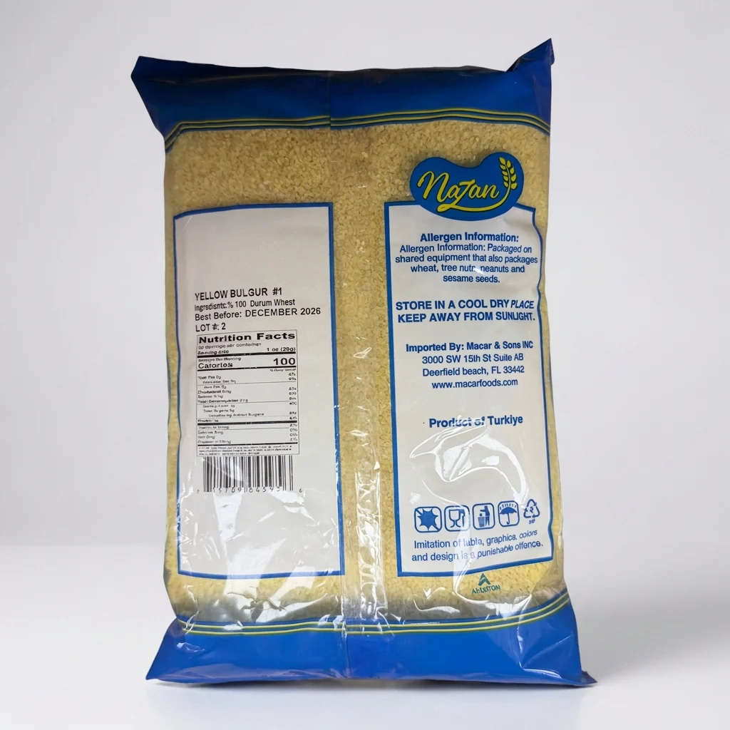Nazan Yellow Bulgur #1 2 lbs - Premium Turkish Fine Cracked Wheat - Image 2