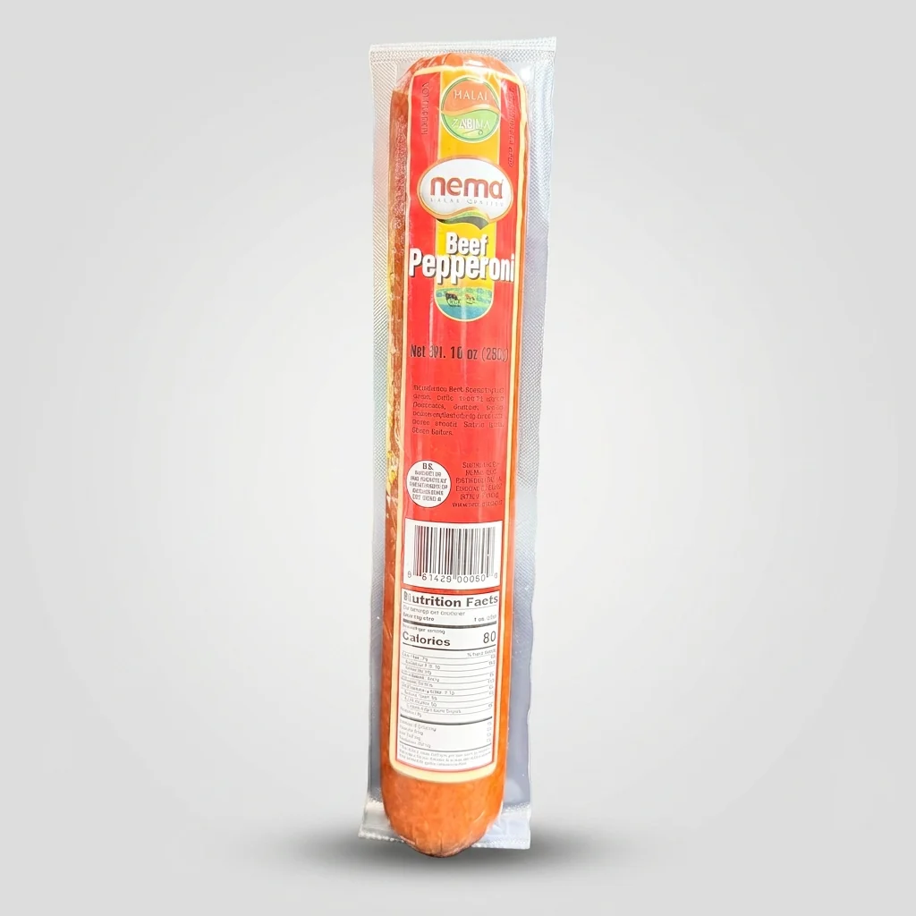 Nema Beef Pepperoni 16 oz - Halal Certified Premium Meat Snack