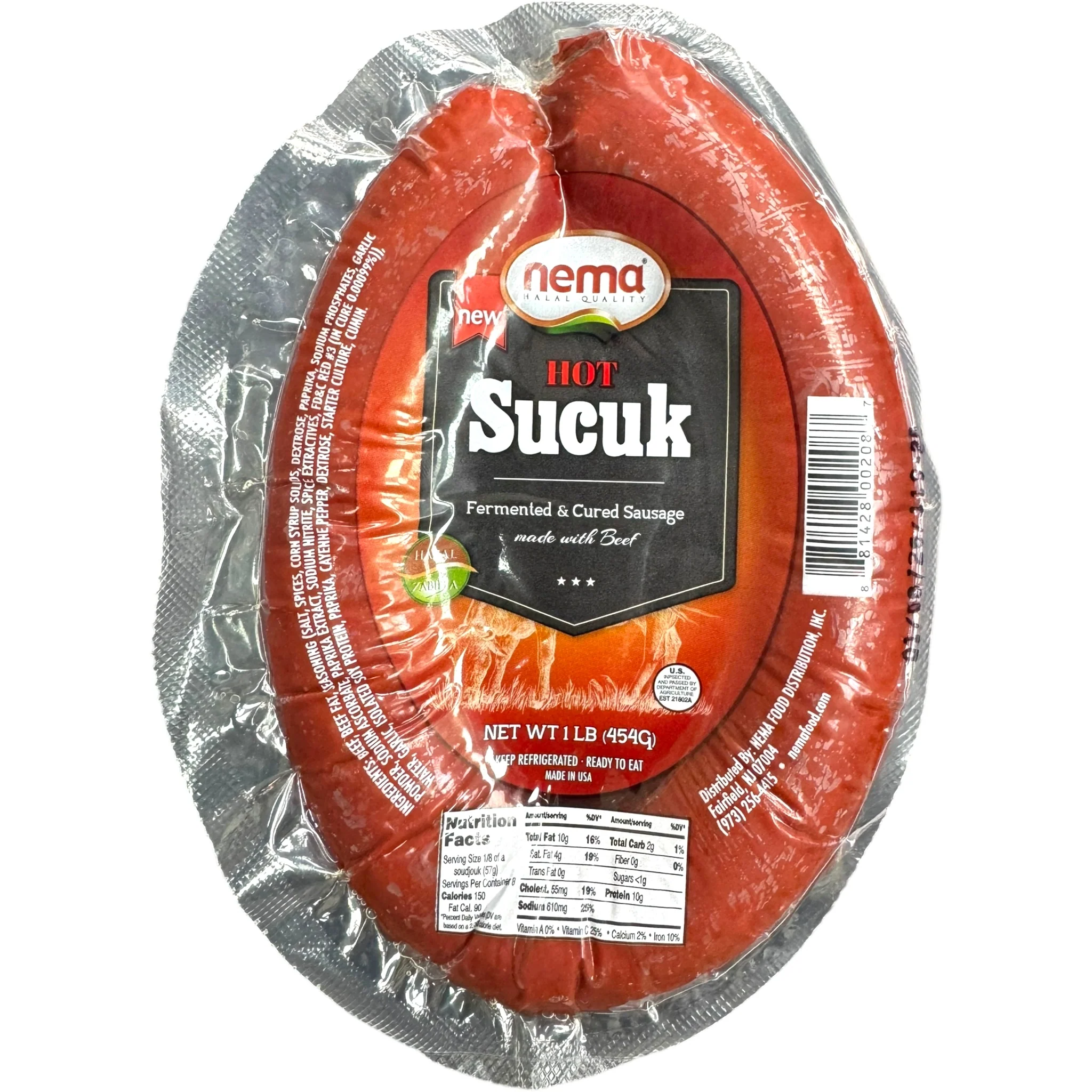 Nema Hot Sucuk 1Lb Spicy Turkish Sausage