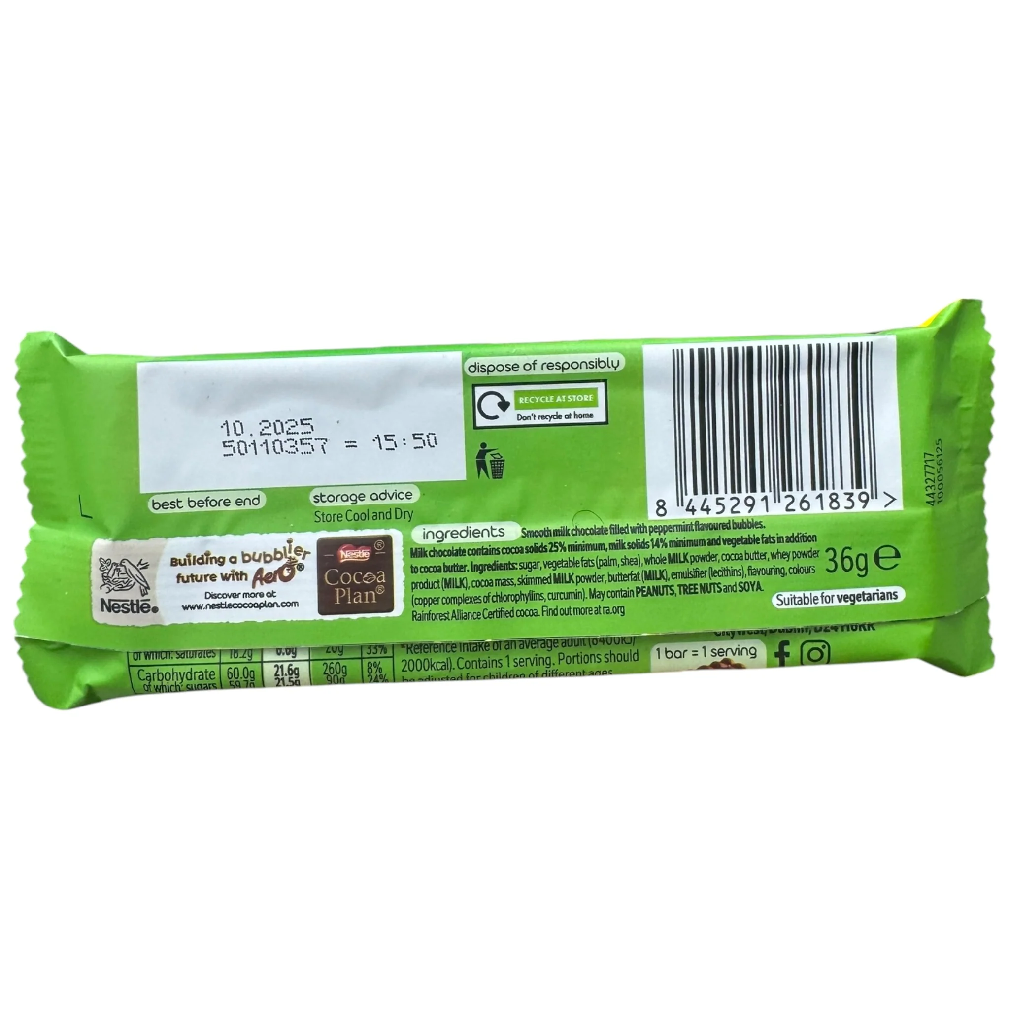 Nestle Aero Peppermint Chocolate Bar - Image 2
