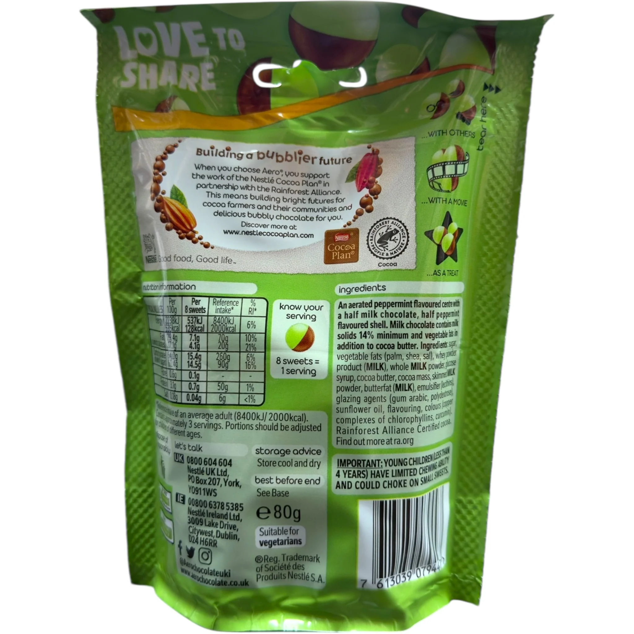 Nestlé Aero Peppermint Chocolate Bubbles - Image 2