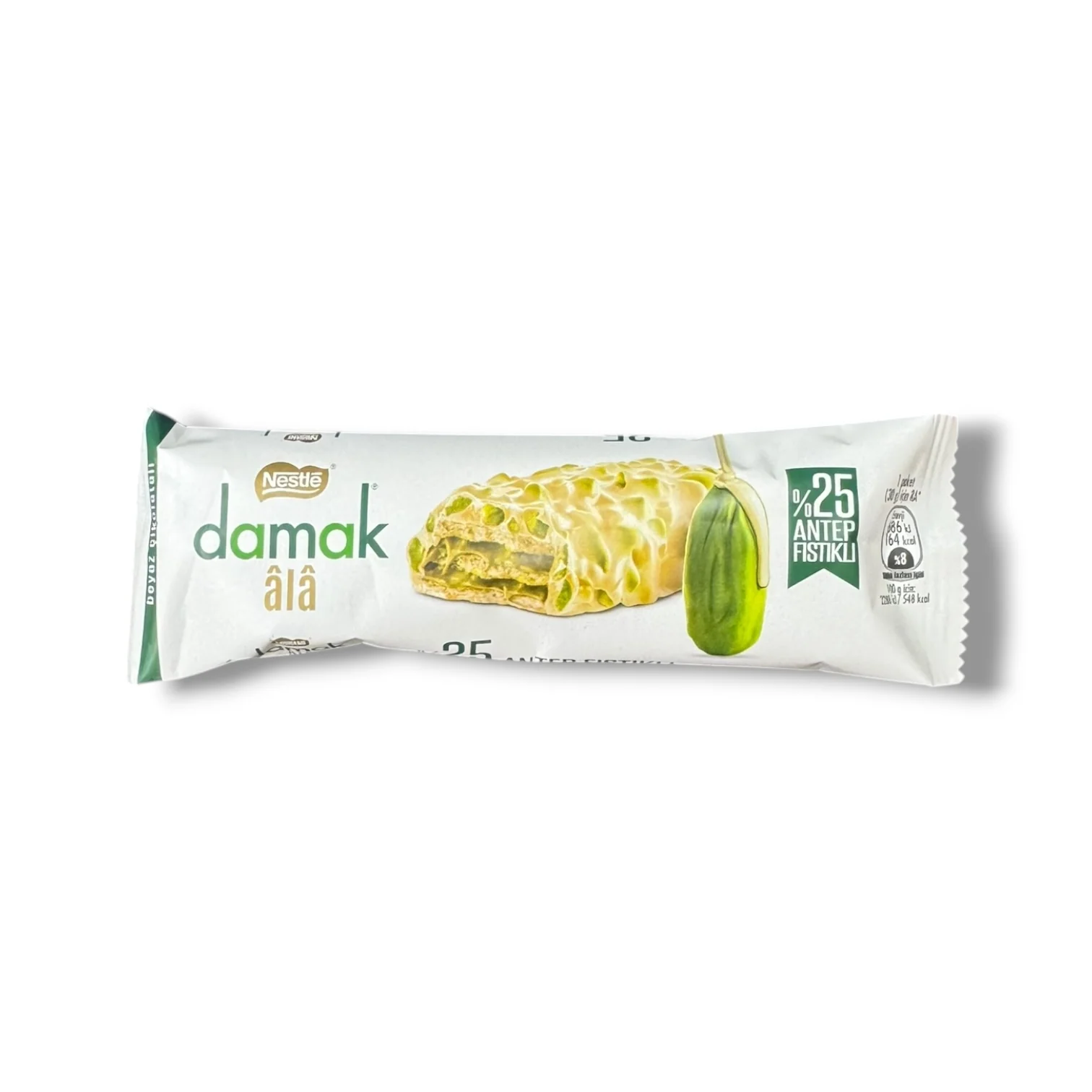 Damak Pistachio White Chocolate Coated Wafer – 30g