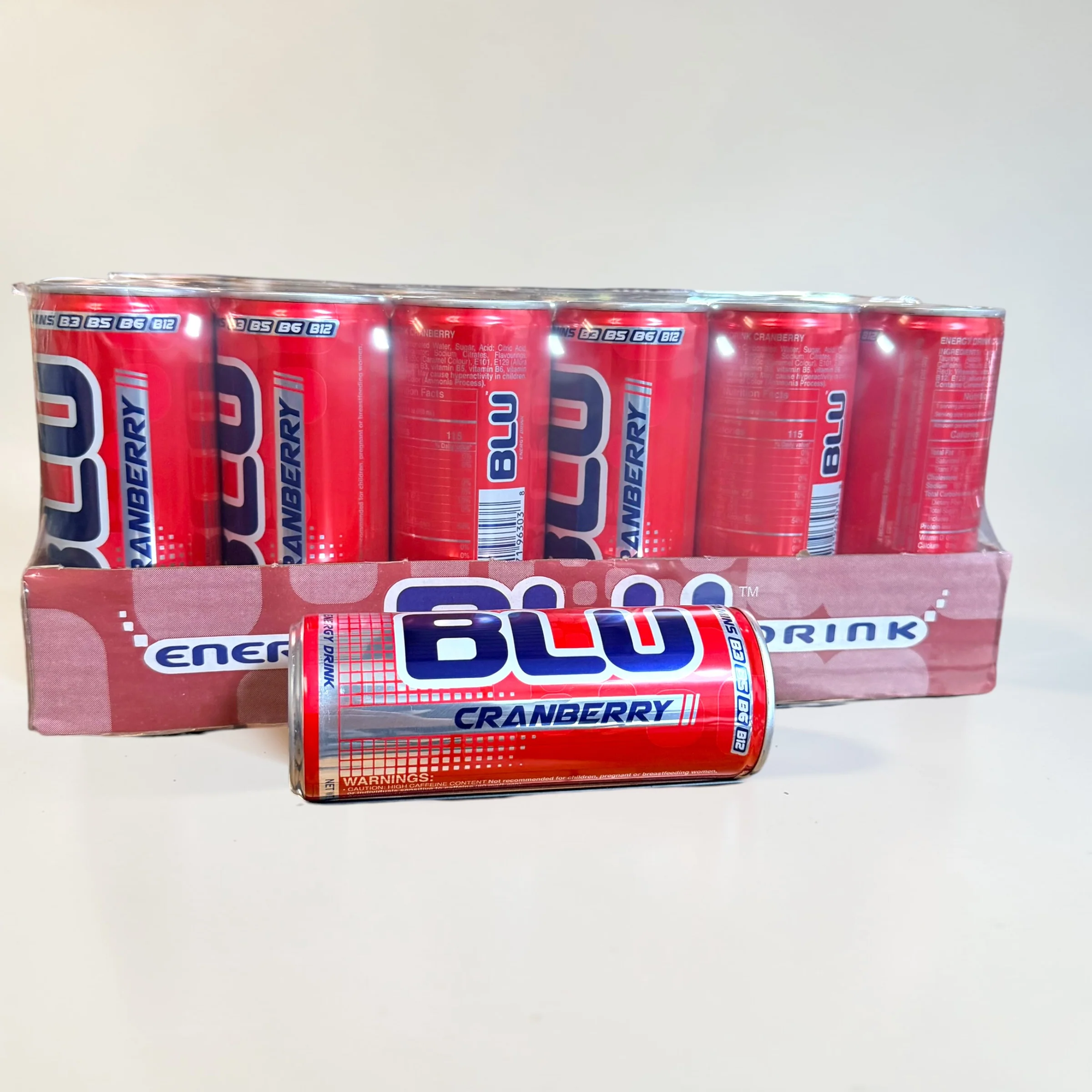 BLU DAY Cranberry Energy Drink 250ml Can - Image 6