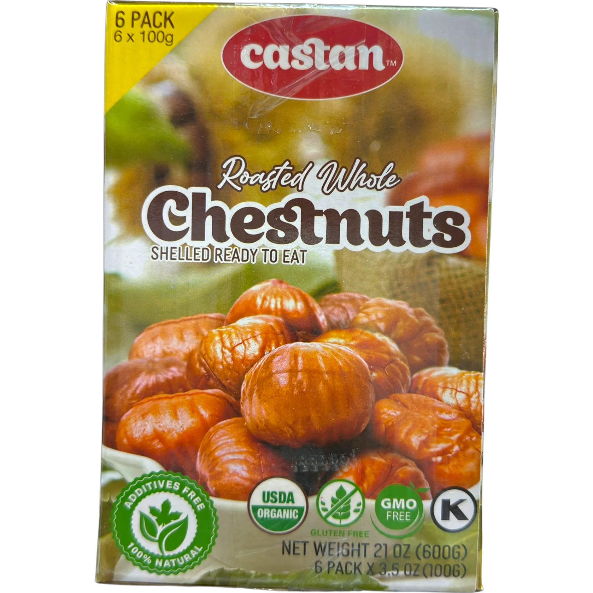 Castan Roasted Whole Chestnuts Snack – 6 Pack - Image 5