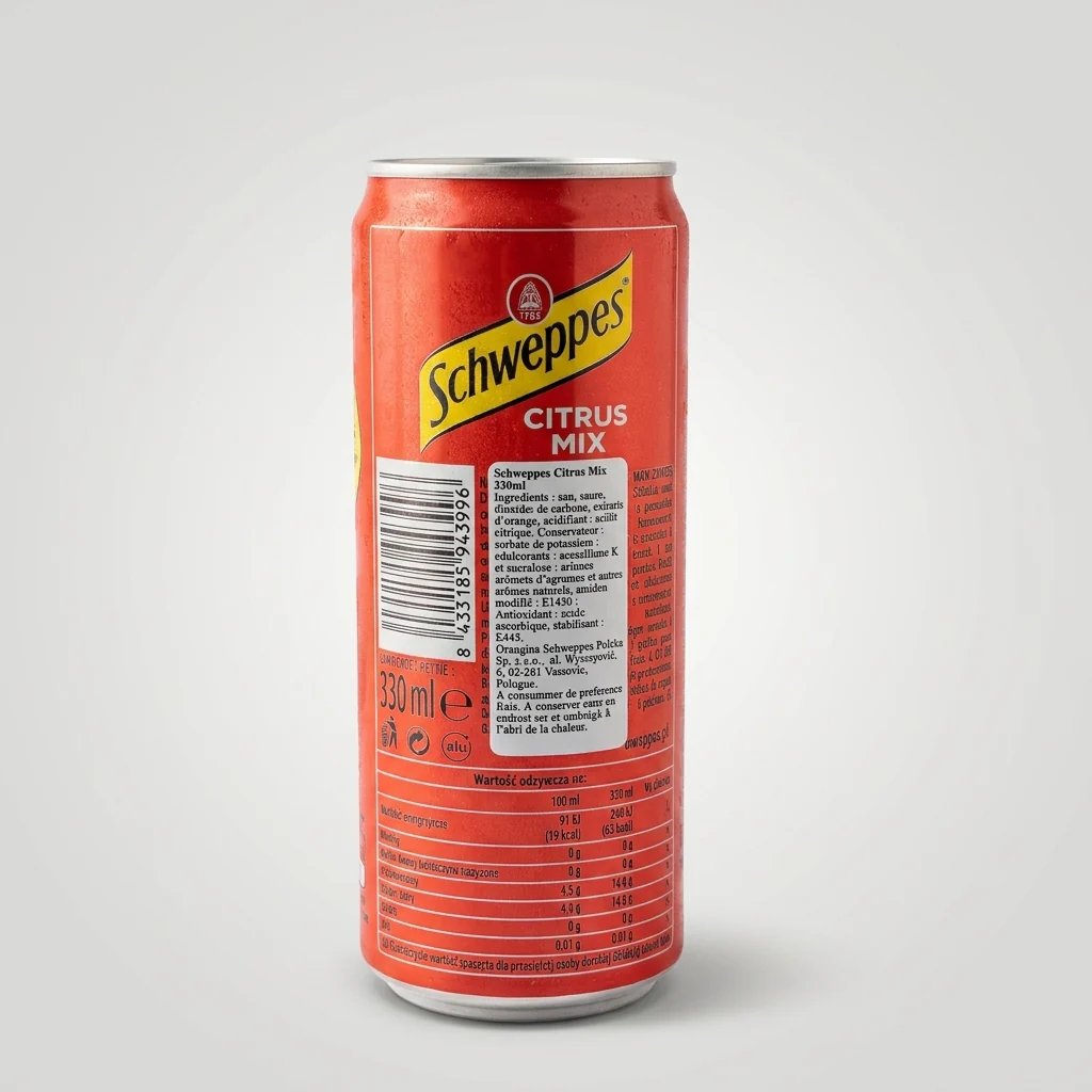 Schweppes Citrus Mix 330ml - Refreshing Mixed Citrus Soda - Image 2