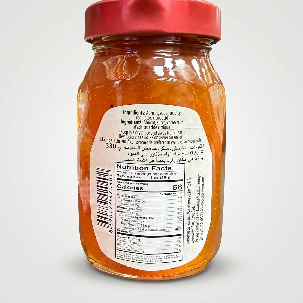 Sera Apricot Jam 13oz (370g) - Natural Non-GMO Fruit Spread - Image 2