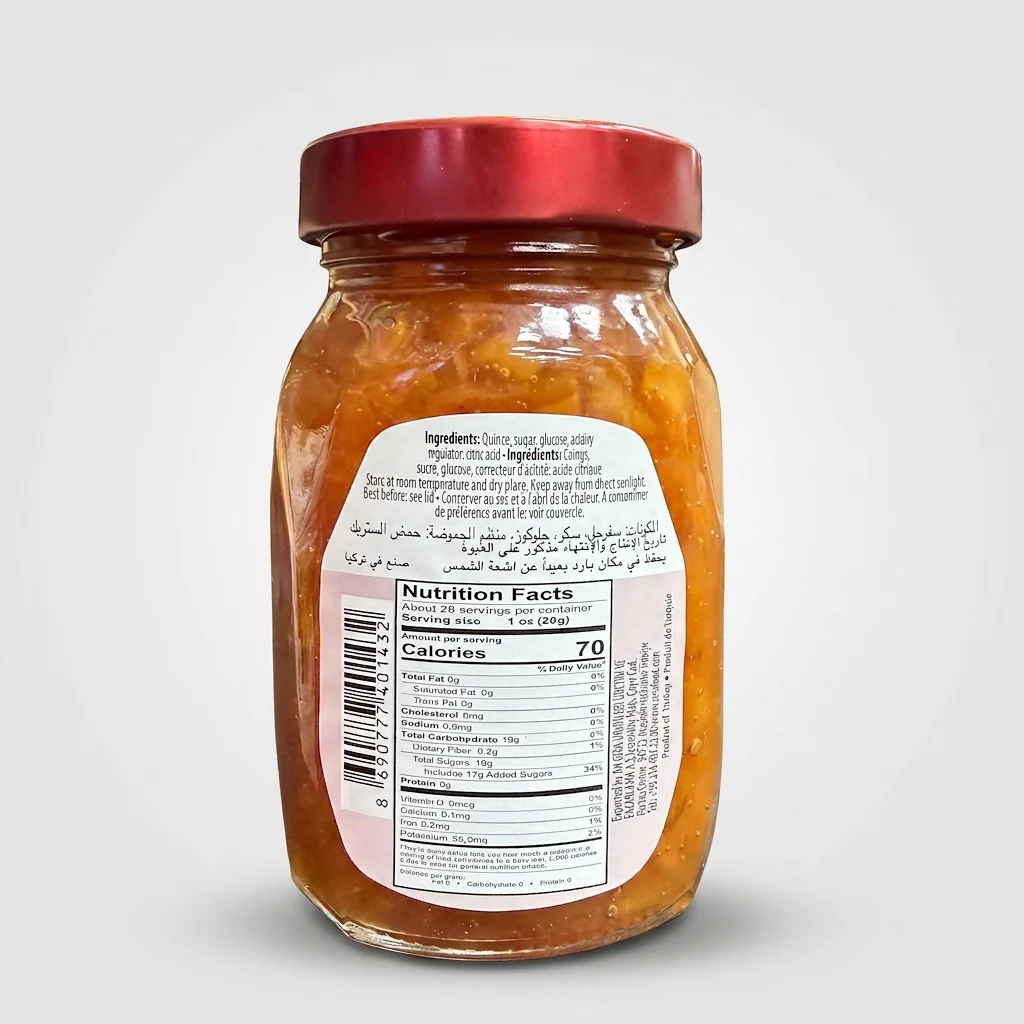 Sera Quince Preserve 13 oz - 45% Fruit Non-GMO Turkish Jam - Image 2