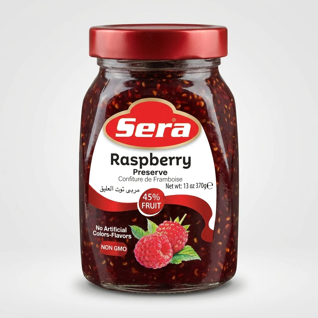Sera Raspberry Preserve 13 oz - 45% Fruit Non-GMO