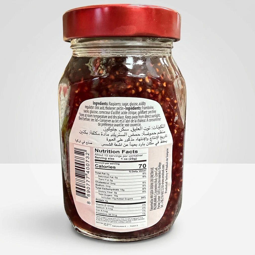Sera Raspberry Preserve 13 oz - 45% Fruit Non-GMO - Image 2
