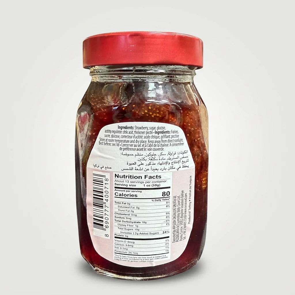 Sera Strawberry Preserve 13 oz - 45% Fruit, No Artificial Colors or Flavors - Image 2
