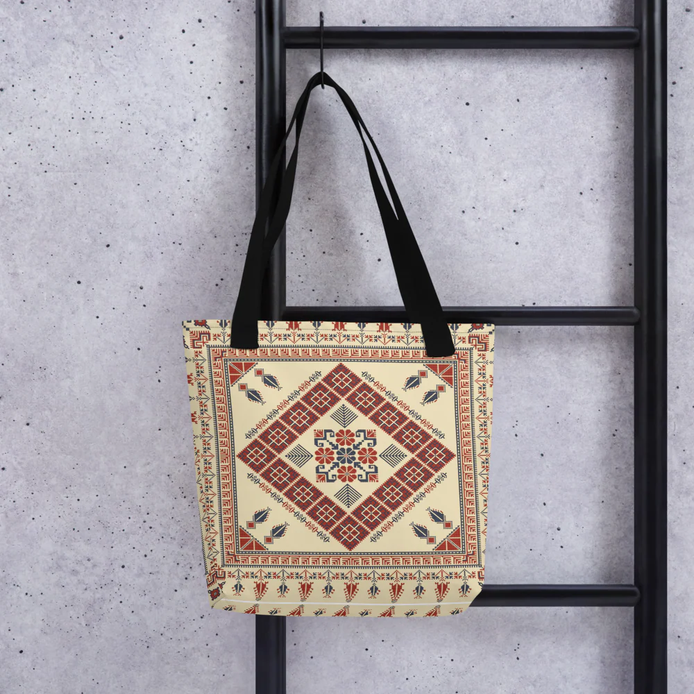 Trendy Tote Bag – Art Pattern, 15" x 15" - Image 17