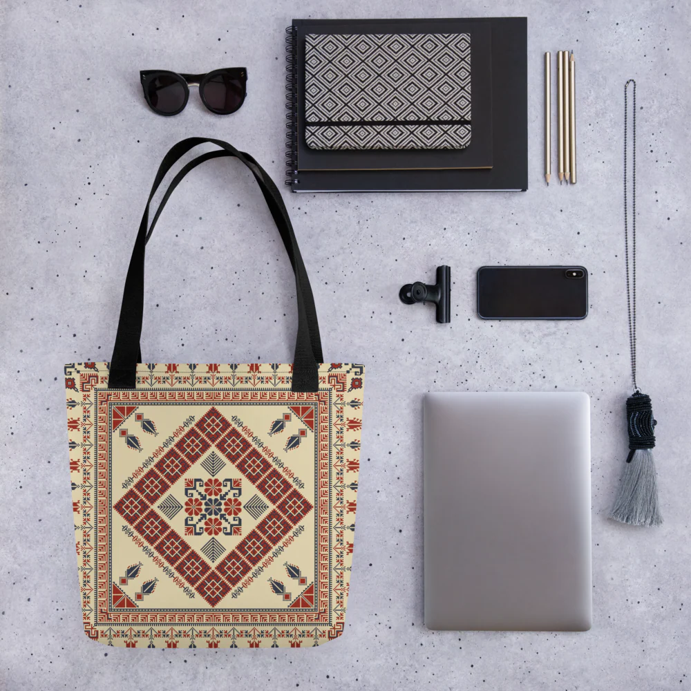 Trendy Tote Bag – Art Pattern, 15" x 15" - Image 18