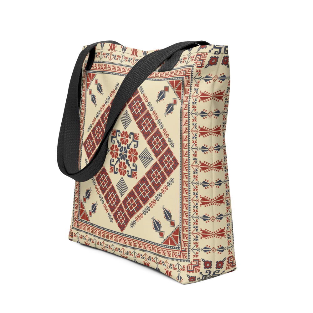 Trendy Tote Bag – Art Pattern, 15" x 15" - Image 6