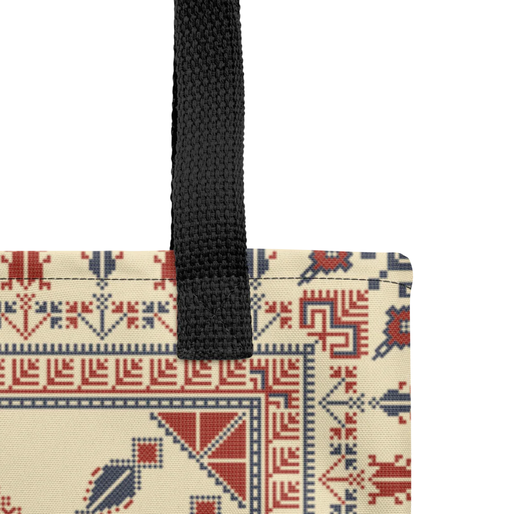 Trendy Tote Bag – Art Pattern, 15" x 15" - Image 9