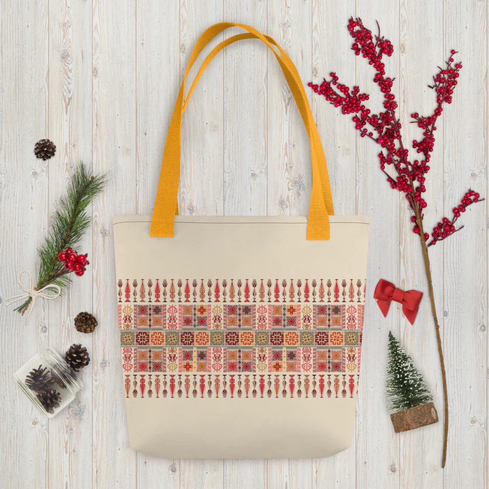 Spacious Tote Bag – Colorful Art Pattern, 15" x 15" - Image 16