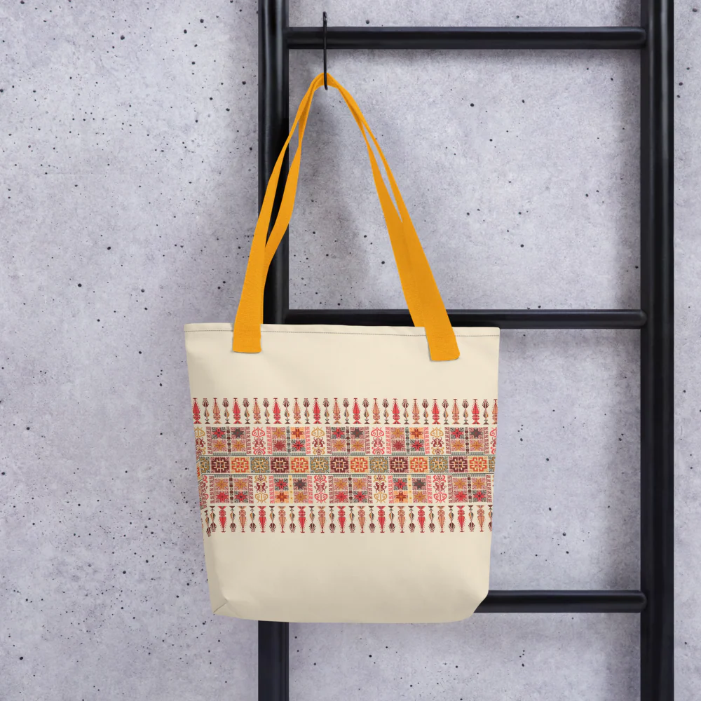 Spacious Tote Bag – Colorful Art Pattern, 15" x 15" - Image 18