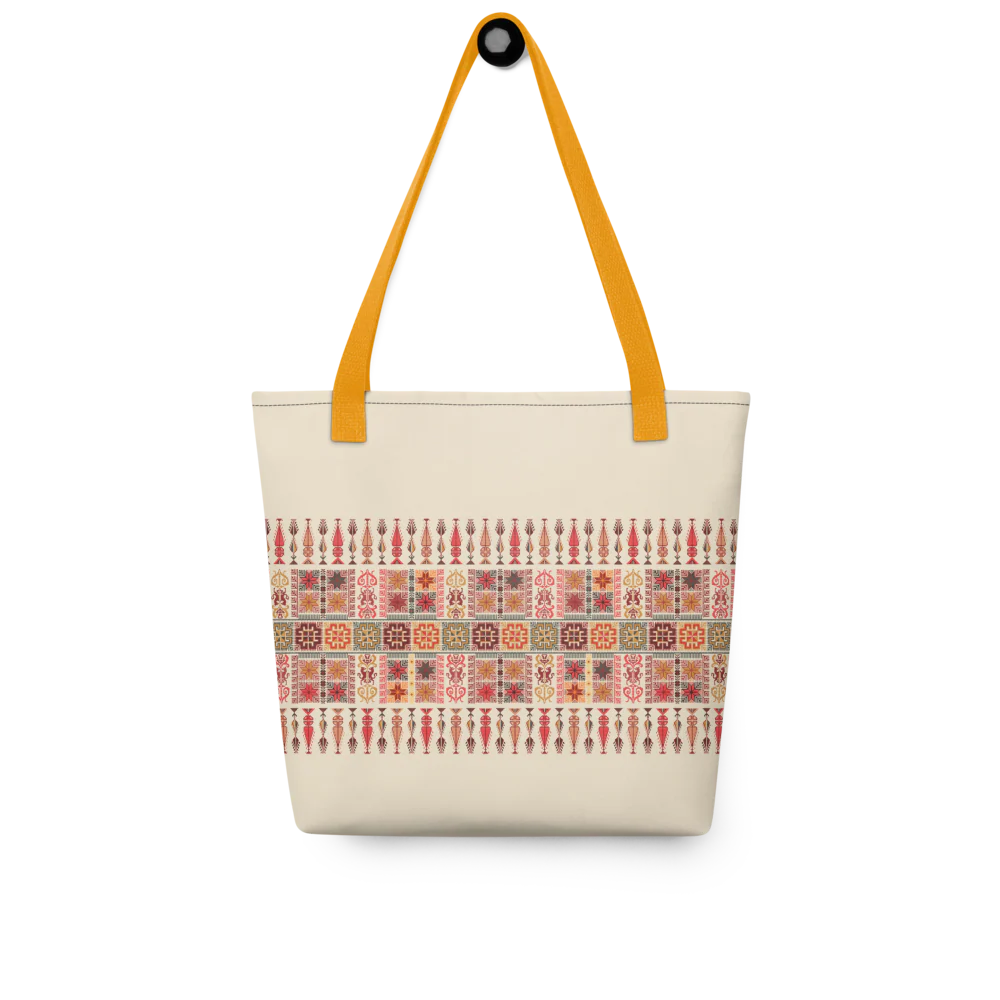 Spacious Tote Bag – Colorful Art Pattern, 15" x 15" - Image 6