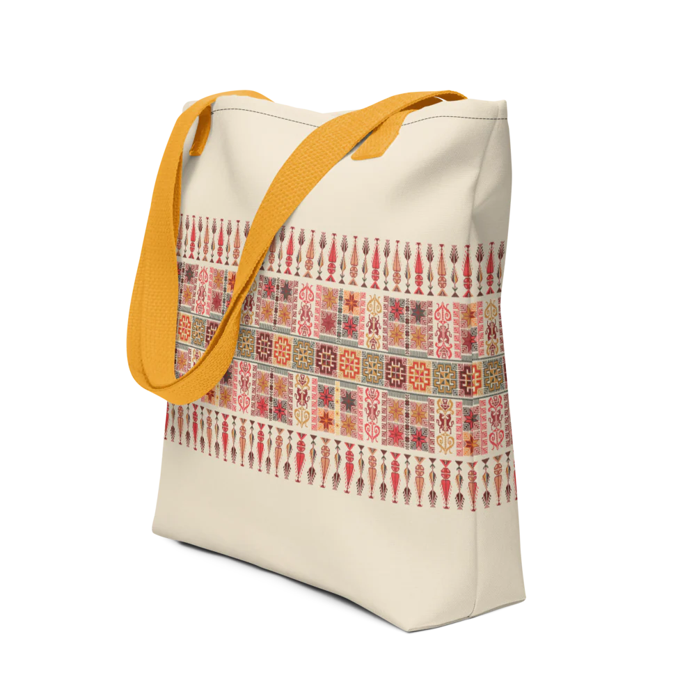 Spacious Tote Bag – Colorful Art Pattern, 15" x 15" - Image 8