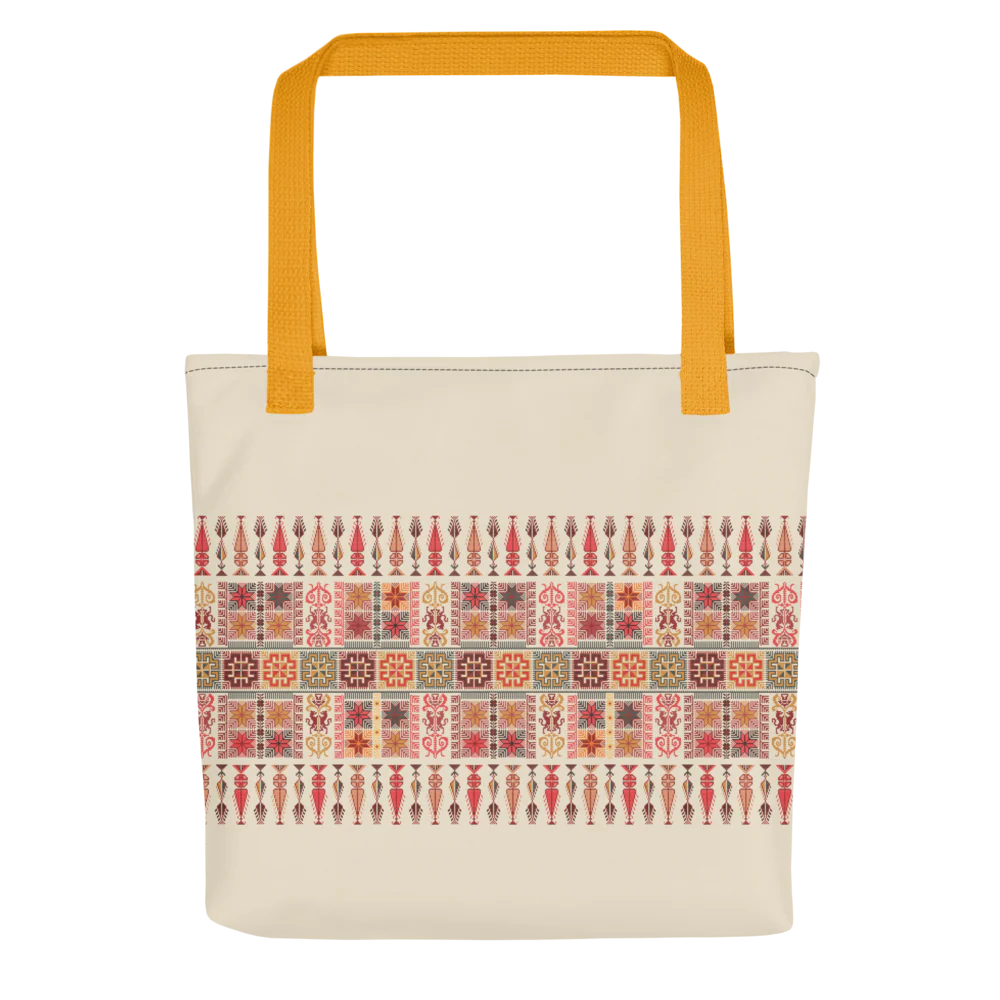 Spacious Tote Bag – Colorful Art Pattern, 15" x 15" - Image 9