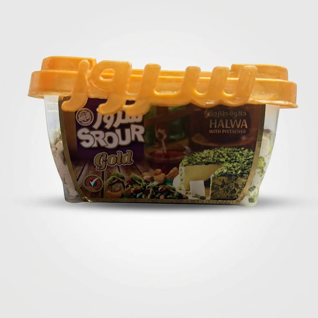 Srour Gold Halwa with Pistachio 350g - Premium Middle Eastern Dessert