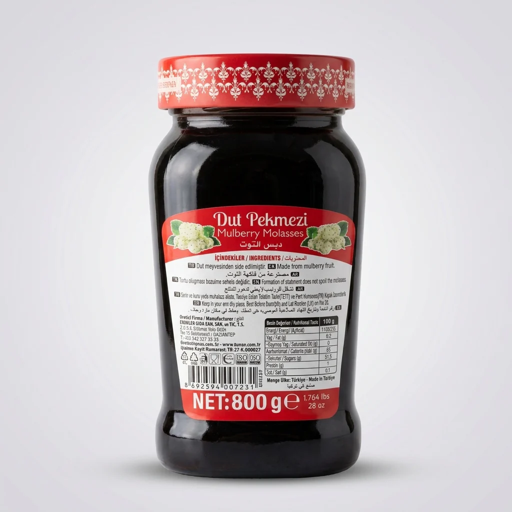 Tunas Dut Pekmezi 800g - Turkish Mulberry Molasses - Image 2
