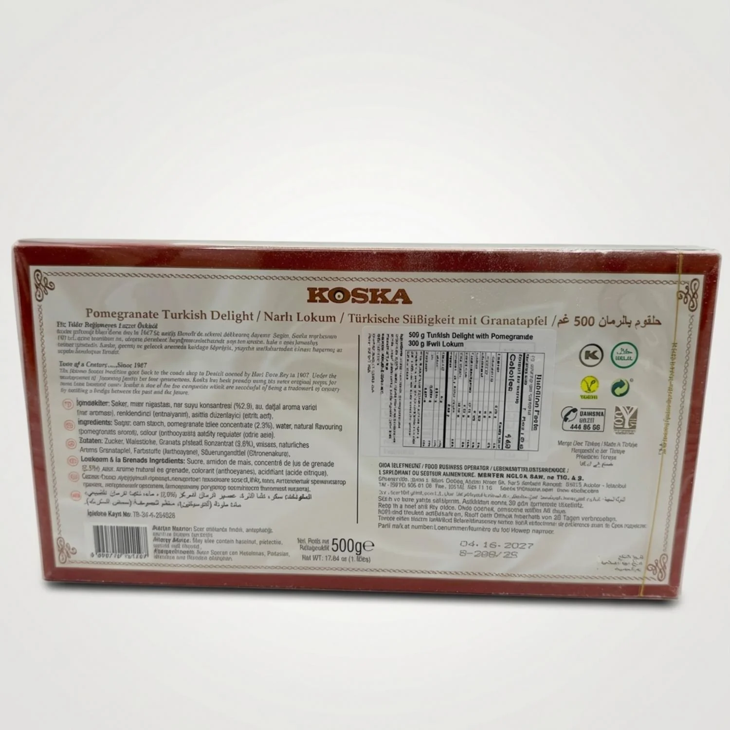 Turkish Delight - Pomegranate by Koska (500g) - Image 2