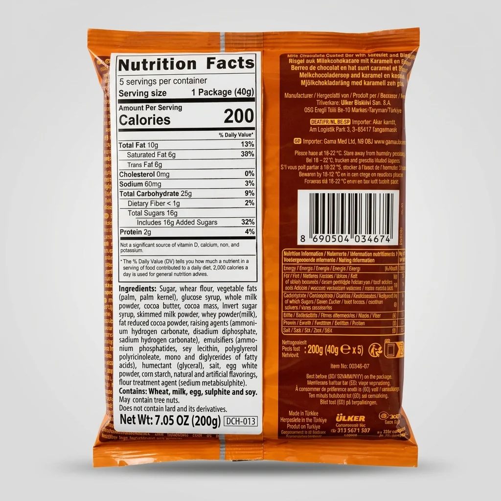 Ülker Albeni Chocolate Wafer Bar 7.05 oz - Turkish Multipack Snack - Image 2