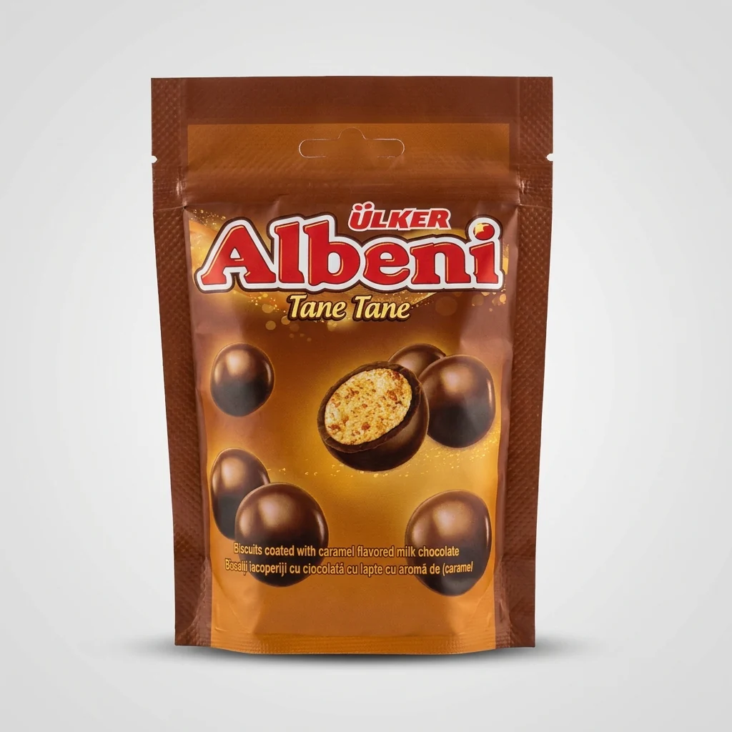 Ülker Albeni Tane Tane 67g - Caramel Chocolate Coated Biscuits