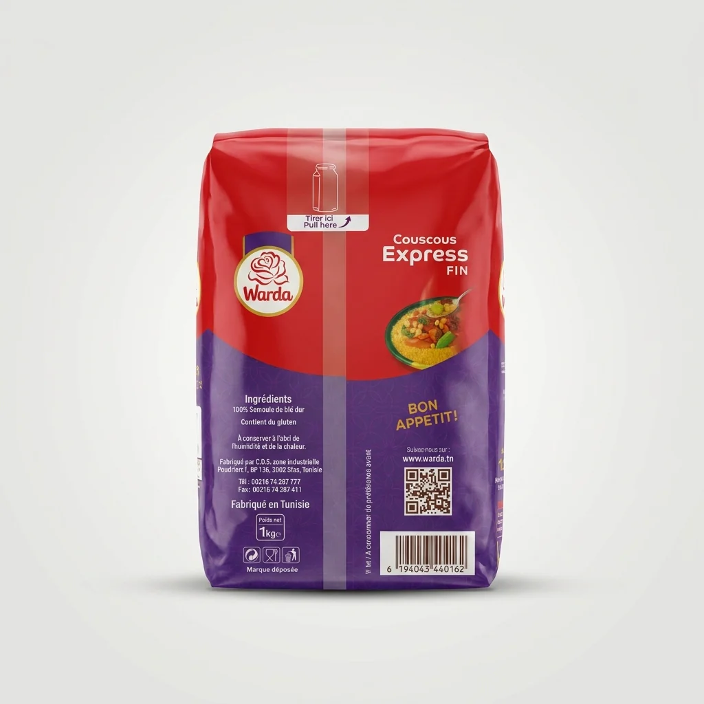 Warda Couscous Express 1kg - Quick Cook in 4 Minutes - Image 2