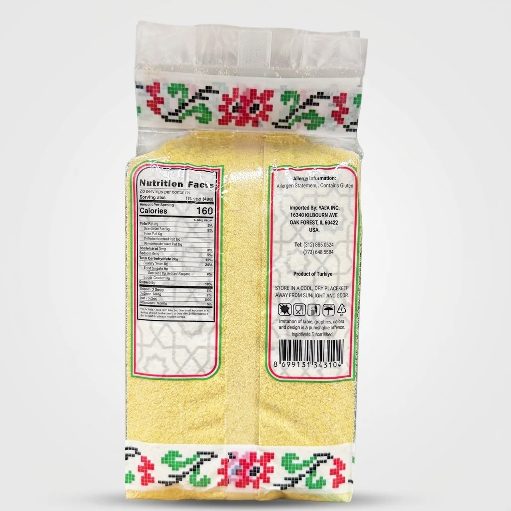 YAFA Semolina Coarse 2 lbs - Premium Palestinian Durum Wheat - Image 2