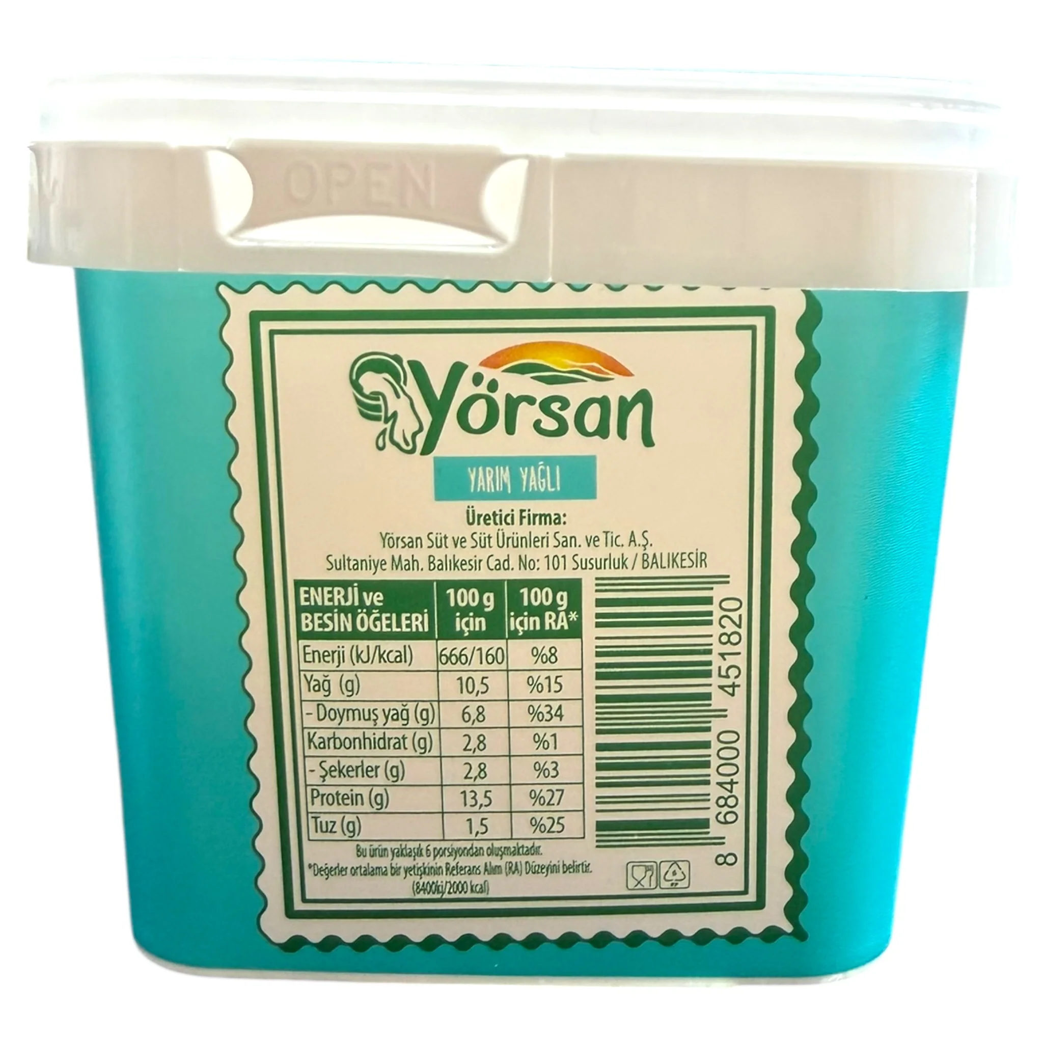Yorsan Hulf White Cheese 400g - Creamy Flavor, Perfect for Dishes and Snacking - Image 4