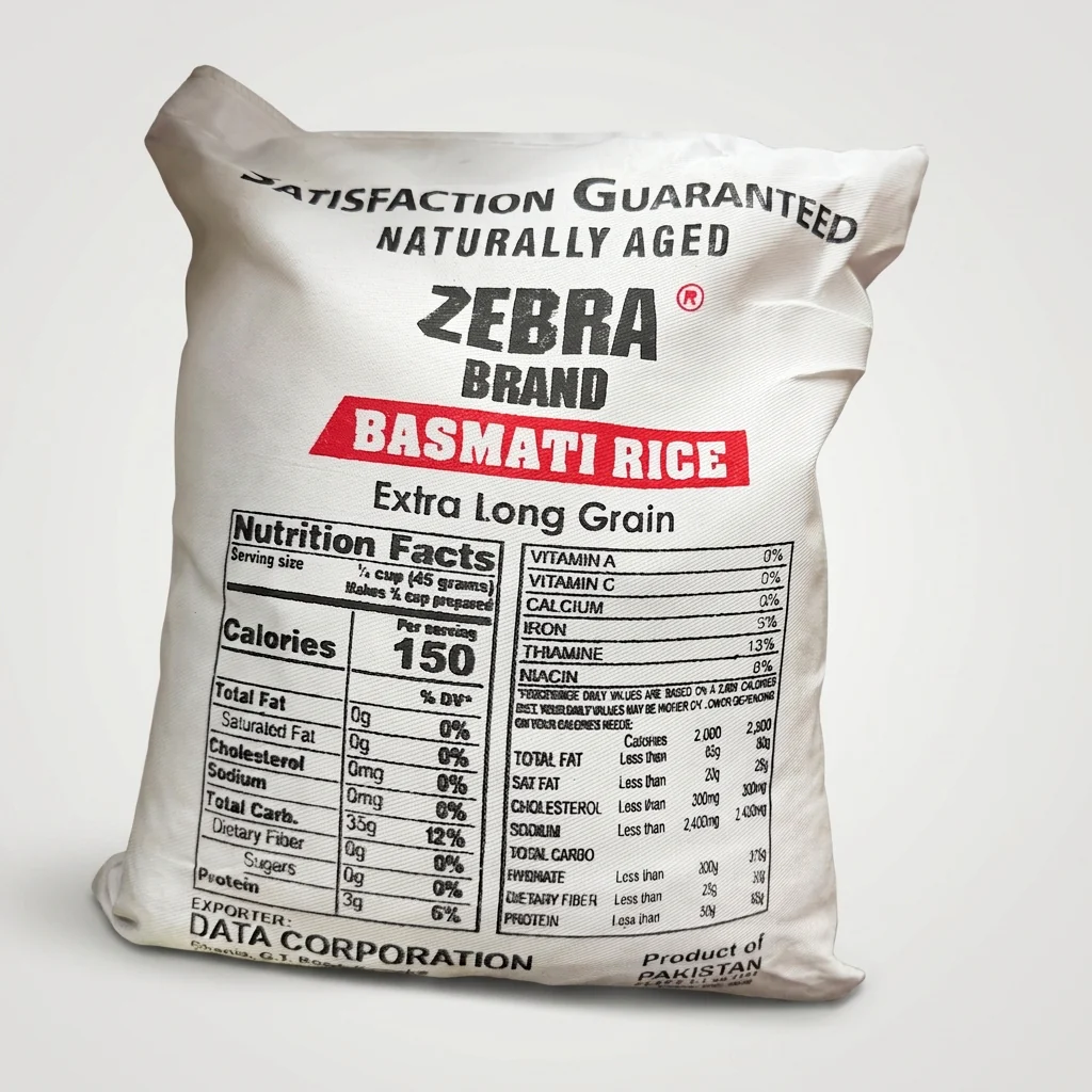 Zebra Brand Basmati Rice 10 lb - Extra Long Grain Premium Pakistani Rice - Image 2